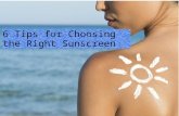 6 tips for choosing the right sunscreen