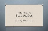 Thinking strategies