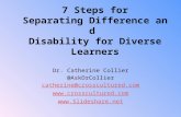 7 Steps for Separating Difference and Disability for Diverse Learners