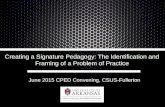 Creating a Signature Pedagogy: The Identification and Framing of a Problem of Practice
