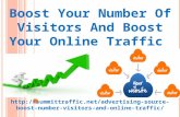 Boost your number of visitors and boost your online traffic