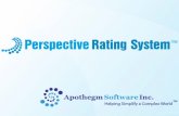 The Apothegm Software Experience Rating