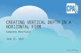 Creating vertical depth in a horizontal firm