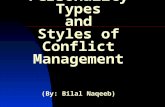 Personality types and styles of conflict management