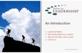 Paths to Leadership Introduction