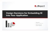 Design Decisions for Embedding BI into Your Application