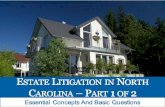 Estate Litigation in North Carolina: Essential Concepts and Basic Questions