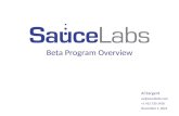 Sauce Labs Beta Program Overview