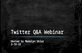 Twitter Q&A Webinar with Madalyn Sklar