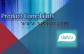Product complaints