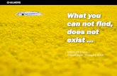 What you can not find does not exist - Intrateam Event 26 Feb 2015