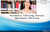 Academic editing versus business editing