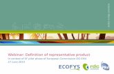 Webinar Representative Product - Product Environmental Footprint