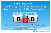 Free Webinar: Selling Online Marketing Services to B2B Companies