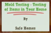 Mold Testing - Testing of Items in Your Home