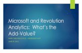 Microsoft and Revolution Analytics -- what's the add-value? 20150629