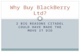 Why did Citadel buy BlackBerry?
