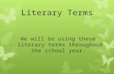 Clase 1 literary terms