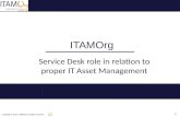Webinar: What is the service desk's role in relation to ITAM control? Jan Oberg, ITAMOrg
