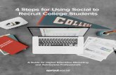 4 Steps For Using Social to Recruit College Students