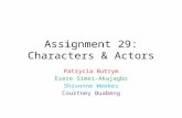 Assignment 29: Characters and Actors