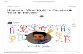 Humour  virat kohli's facebook year in review