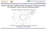 Quasi-Newton Differential Dynamic Programming for Robust Low-Thrust Optimization