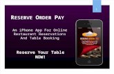 ReserveOrderPay iPhone App