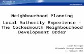Allerdale Borough Council Local Authority Experience – The Cockermouth Neighbourhood Development Order