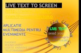 Text To Screen Live Events