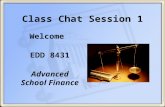 Marilyn Gardner Milton: Advanced School Finance Class Chat, 1st Session