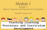 Teaching learning processes and curriculum development