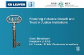 Presentation by Geert Bouckaert, at the Meeting on Fostering Inclusive Growth and Trust in Justice Institutions, 12 November 2014