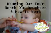 Weaning Our Four Month Old Daughter & How It Went