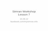 Simran workshop lesson 7