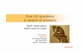 Five questions UX Camp Europe