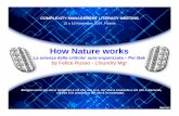 Complexity Management Literacy Meeting - Presentazione di Felice russo del libro "How Nature Works"