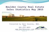 Boulder County Real Estate Statistics May 2015