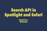 Search APIs in Spotlight and Safari