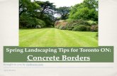 Landscaping tips for Toronto ON: How to increase curb appeal with concrete garden borders