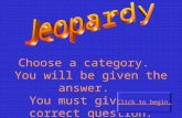 Library Jeopardy Eighth Grade