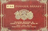 Fonsie Mealy Rare Book & Collectors Sale May 19th, 2015