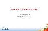 Founder Communication Workshop - 02/19/15
