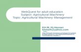 The Agricultural Machinery management