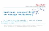 Business Perspectives on Energy Efficiency from Exxon Mobil