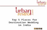 Top 5 Wedding Destinations in India
