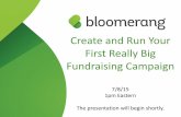 Create and Run Your First Really Big Fundraising Campaign