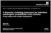 A Bayesian modelling framework for individual passenger’s probabilistic route choices: a case study on the London Underground