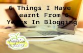 6 Things I Have Learnt From 6 Years In Blogging