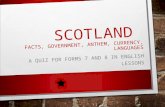 Scotland- country, government, facts (answers)